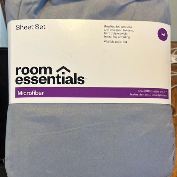 Room Essentials Gray Microfiber Sheet Set - Picture 1 of 2